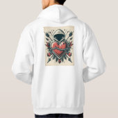 Old School Heart Tattoo Hoodie (Rückseite)