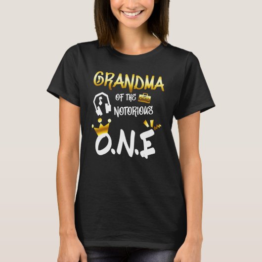 Old School Hip Hop Grandma Of The Notorious One T-Shirt (Vorderseite)