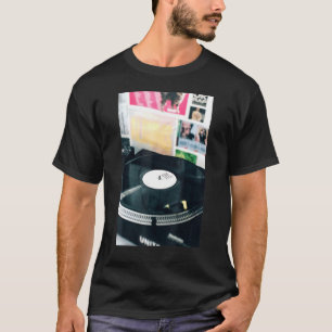 Old School Hip Hop Music DJ Vinyl Record T-Shirt