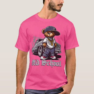 Old School Hip Hop Teddy Bär Lowrider Chicano Cul T-Shirt