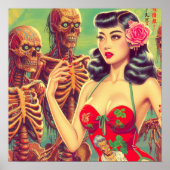Old School Horror Girl Poster (Vorne)