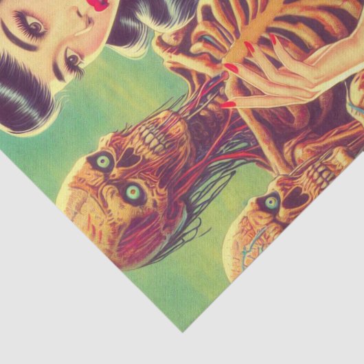 Old School Horror Girl Seidenpapier (Ausschnitt)