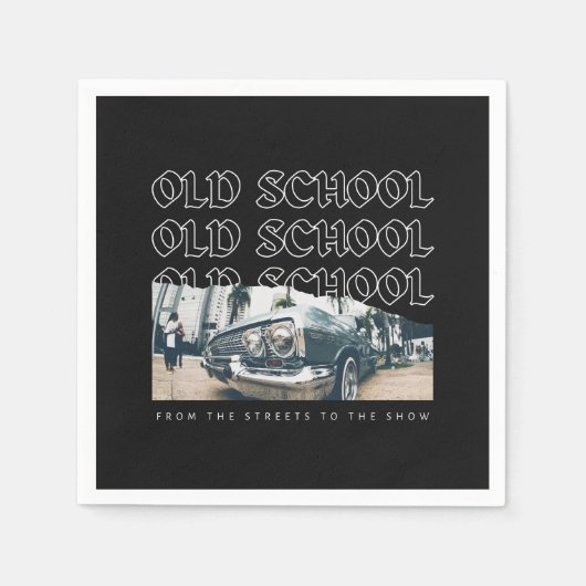 Old School Lowrider Tribute Serviette (Vorderseite)