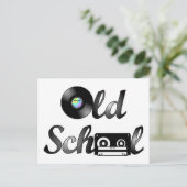 Old School Music Media Postkarte (Stehend Vorderseite)