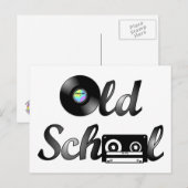 Old School Music Media Postkarte (Vorne/Hinten)
