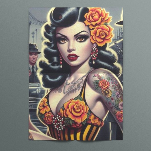 Old School Niedlich Goth Girl Seidenpapier