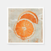 Old School Orange Serviette (Vorderseite)