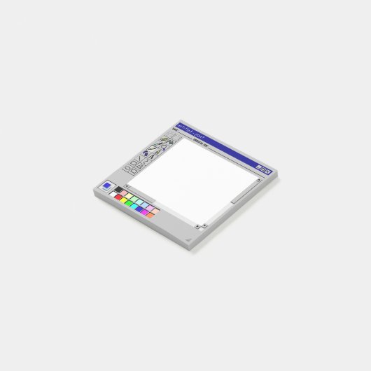 Old School Paint Windows Bildschirm Post It Hinwei Post-it Klebezettel (angewinkelt)