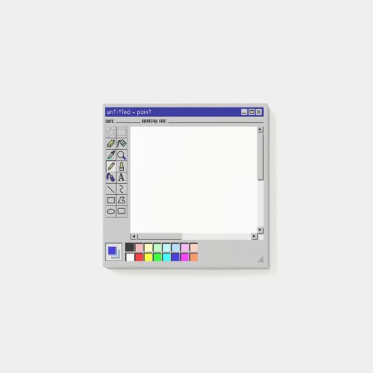 Old School Paint Windows Bildschirm Post It Notiz (Vorderseite)