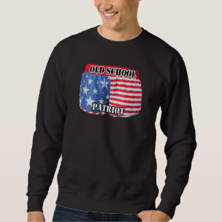 Old School Patriotic Boxer Shorts Grunge Design Sweatshirt