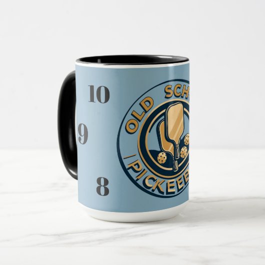 Old School Pickleball  clock mug Tasse (Vorderseite Links)