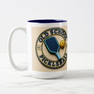 Old School Pickleball Marken-Kaffeetasse Zweifarbige Tasse
