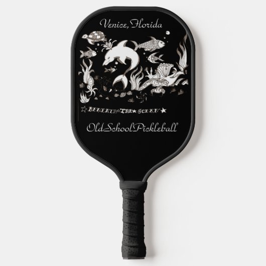 Old School Pickleball Ocean Stil, Venice, Florida Schläger (Vorderseite)