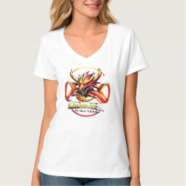 Old School Pickleball roter Drache X Damen T-Shirt