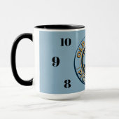 Old School Pickleball-Uhr-Tasse Tasse (Links)