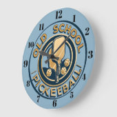 Old School Pickleball Wanduhr (Winkel)