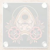 Old School Planchette Tattoo Untersetzer (Rückseite)