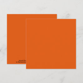 Old School Pumpkin Gewürz Orange Solid Color Karte
