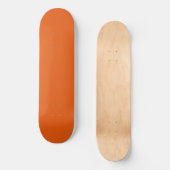 Old School Pumpkin Gewürz Orange Solid Color Skateboard (Vorderseite)