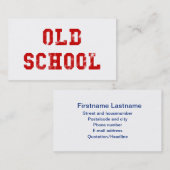 Old School Red Business Cards | Alte Skool-Geschen Visitenkarte (Vorne/Hinten)