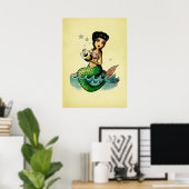 Old School Reggae Mermaid Poster (Heimbüro)