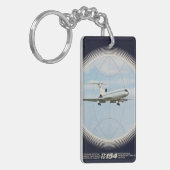 Old School Retro Airliner Schlüsselanhänger (Vorderseite links)