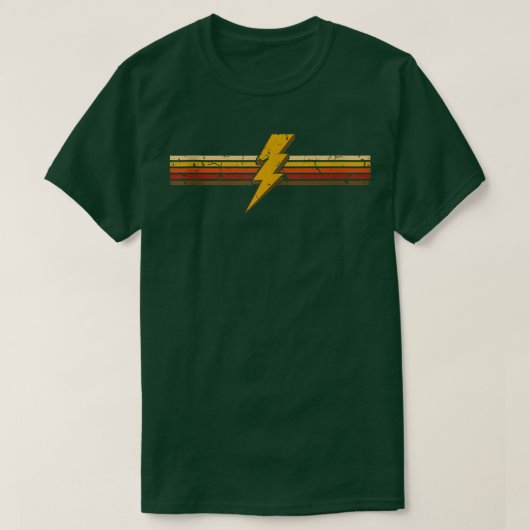 Old School Retro Lightning Bolt goldenera Fitness T-Shirt (Design vorne)