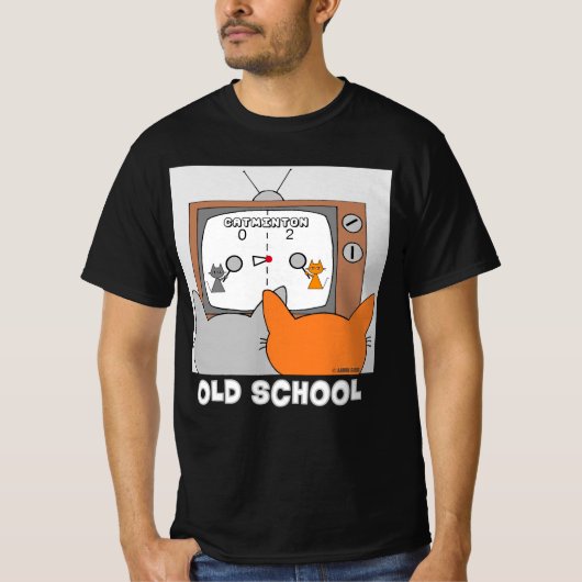 OLD SCHOOL Retro Video Game Cats Funny Funny T-Shirt (Vorderseite)
