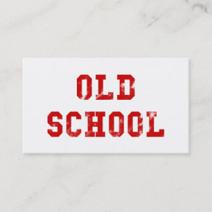 Old School rote Visitenkarten Old skool Geschenk Visitenkarte