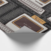 Old School Rules Retro-Computerspiel vorbei Geschenkpapier (Ecke)
