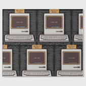 Old School Rules Retro-Computerspiel vorbei Geschenkpapier (Flach)