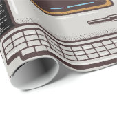 Old School Rules Retro-Computerspiel vorbei Geschenkpapier (Rolleneckpunkt)