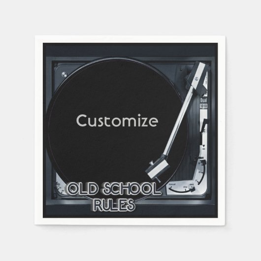 Old School Rules Retro Serviette (Vorderseite)