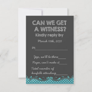 Old School Rustic Chalkboard Country Wedding UAWG RSVP Karte