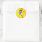Old School Sailor Shark Runder Aufkleber (Tasche)