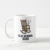 Old School Sass | Sassy Grandparent Humor Kaffeetasse (Links)