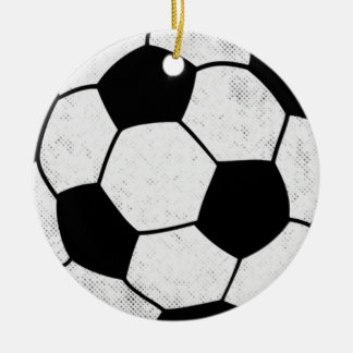 Old School Soccer Pitch Aesthetic Graphic Style Keramik Ornament