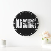 Old School Stärke (Body Gebäude Motivation) Große Wanduhr (Zuhause)