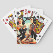 Old School tätowierte Pin-up Spielkarten (Rückseite)