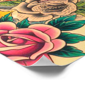 Old School Tattoo Button-up Poster (Ecke)