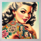 Old School Tattoo Button-up Poster (Vorne)