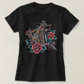 Old School Tattoo Coil Machine T-Shirt (Design vorne)