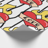 Old School Tattoo Geschenkpapier (Ecke)