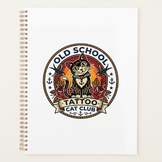 Old School Tattoo Katze Süße Kitty Design - Old Sc Planer (Vorderseite)
