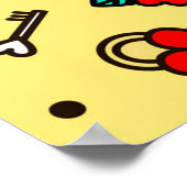 Old School Tattoo Liebe Muster Poster (Ecke)