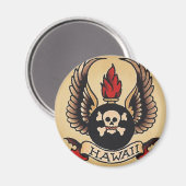 Old School Tattoo Magnet (Vorderseite/Rückseite)