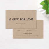 Old school Tattoo parlor kraft gift certificate (Schreibtisch)