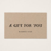 Old school Tattoo parlor kraft gift certificate (Vorderseite)