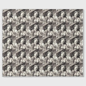 Old School Tattoo Pinup Geschenkpapier (Flach)