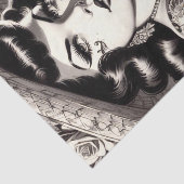 Old School Tattoo Pinup Seidenpapier (Ausschnitt)